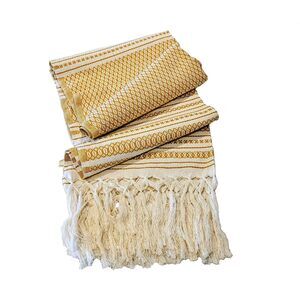 9221 Mexican Handmade Cotton Dotted Rebozo Shawl